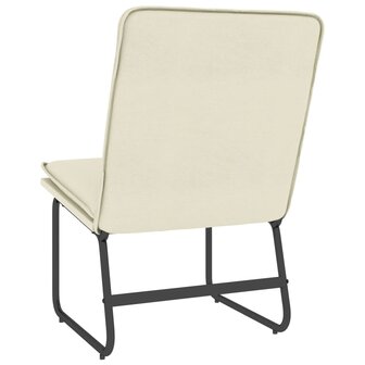 Loungestoel 54x75x76 cm kunstleer cr&egrave;mekleurig 4