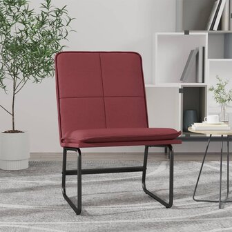 Loungestoel 54x75x76 cm kunstleer wijnrood 1
