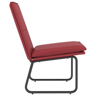 Loungestoel 54x75x76 cm kunstleer wijnrood 5