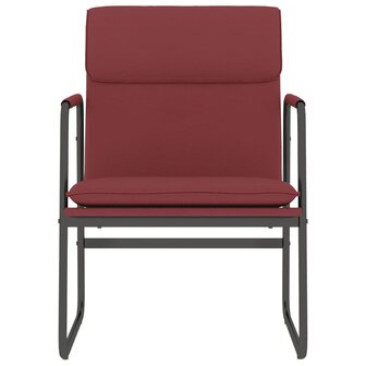Loungestoel 55x64x80 cm kunstleer wijnrood 3