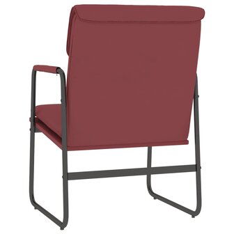 Loungestoel 55x64x80 cm kunstleer wijnrood 4