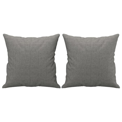 Sierkussens 2 st 40x40 cm stof donkergrijs 2