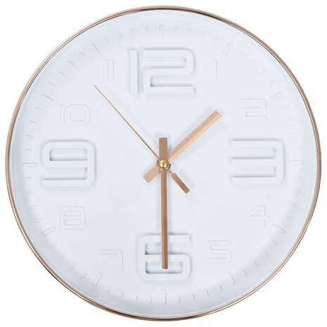 Wandklok koper-look 30 cm 2