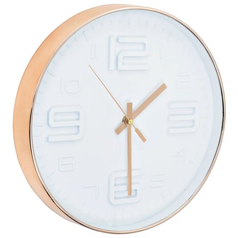Wandklok koper-look 30 cm 3