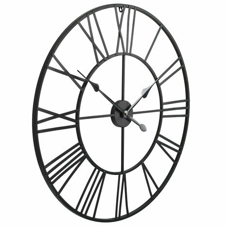 Wandklok vintage-stijl met quartz-mechanisme XXL 80 cm metaal  3