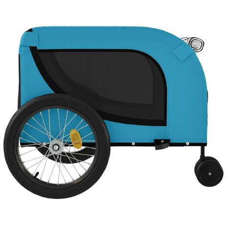 Hondenfietstrailer oxford stof en ijzer blauw en zwart 6