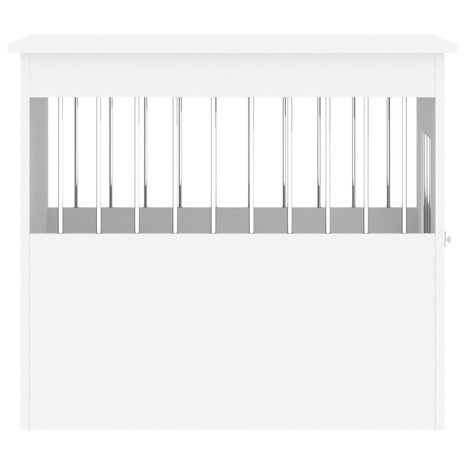 Hondenbench 55x75x65 cm bewerkt hout wit 8