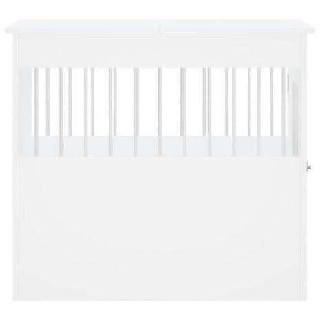 Hondenbench 64,5x80x71 cm bewerkt hout wit 8