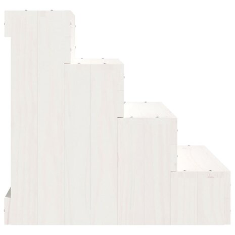 Huisdierentrap 40x49x47 cm massief grenenhout wit 5