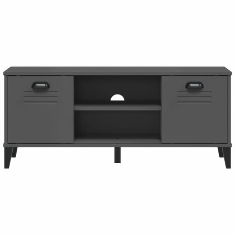 Schoenenbank VIKEN 106x35x45 cm bewerkt hout antracietgrijs 5