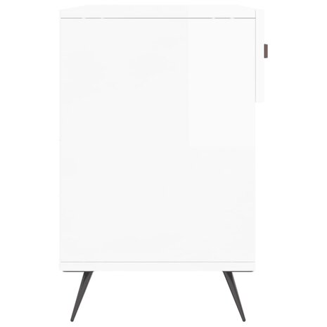 Schoenenbank 102x35x55 cm bewerkt hout hoogglans wit 7