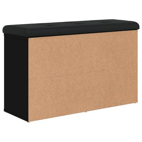 Schoenenbank 82x32x50 cm bewerkt hout zwart 7