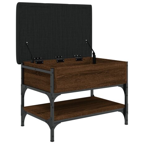 Schoenenbank 62x42x45 cm bewerkt hout bruin eikenkleur 5