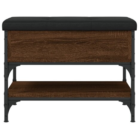 Schoenenbank 62x42x45 cm bewerkt hout bruin eikenkleur 6