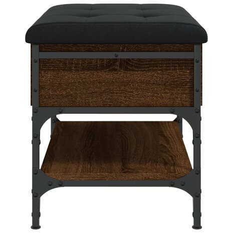 Schoenenbank 62x42x45 cm bewerkt hout bruin eikenkleur 7