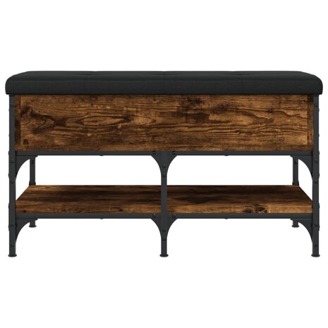 Schoenenbank 82x42x45 cm bewerkt hout gerookt eikenkleurig 7