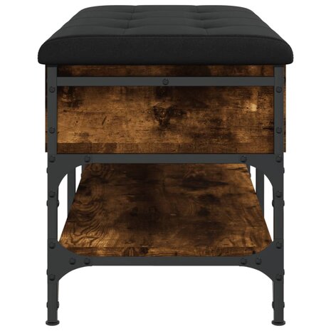 Schoenenbank 82x42x45 cm bewerkt hout gerookt eikenkleurig 8