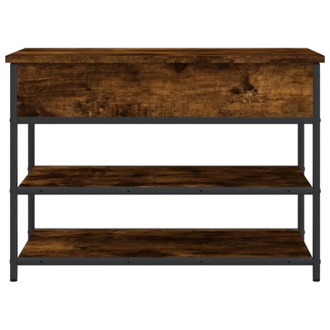 Schoenenbankje 70x42,5x50 cm bewerkt hout gerookt eikenkleurig 7