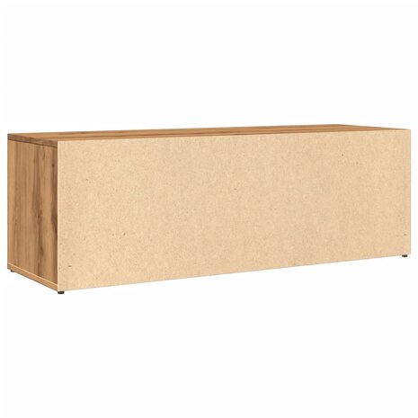Schoenenopbergbank 105x35x35 cm bewerkt hout artisanaal eiken 6