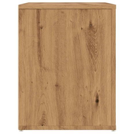 Schoenenbankje 100x35x45 cm bewerkt hout artisanaal eikenkleur 5