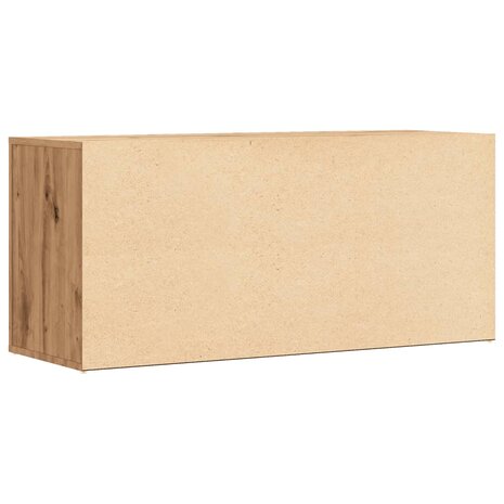 Schoenenbankje 100x35x45 cm bewerkt hout artisanaal eikenkleur 6