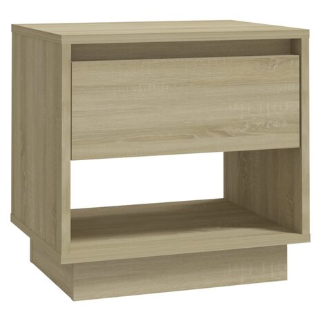 Nachtkastje 45x34x44 cm bewerkt hout sonoma eikenkleurig 2