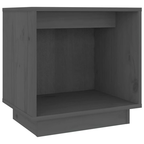 Nachtkastje 40x30x40 cm massief grenenhout grijs 2