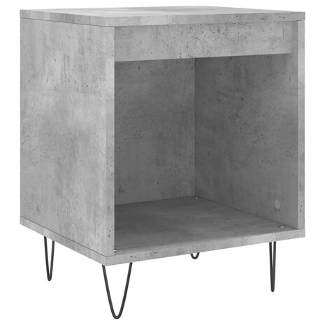 Nachtkastje 40x35x50 cm bewerkt hout betongrijs 2