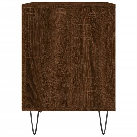 Nachtkastje 40x35x50 cm bewerkt hout bruin eikenkleur 5
