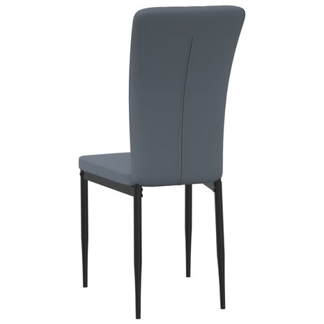 Eetkamerstoelen 2 st fluweel donkergrijs 6