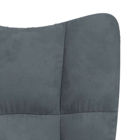 Schommelstoel fluweel donkergrijs 6