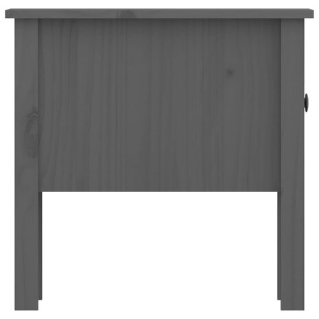 Bijzettafel 50x50x49 cm massief grenenhout grijs 8