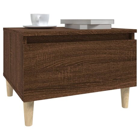 Bijzettafel 50x46x35 cm bewerkt hout bruin eikenkleur 4