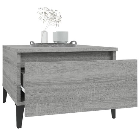 Bijzettafel 50x46x35 cm bewerkt hout grijs sonoma eikenkleurig 5