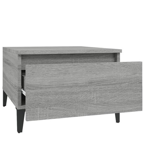 Bijzettafel 50x46x35 cm bewerkt hout grijs sonoma eikenkleurig 7