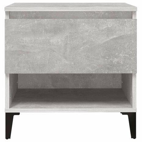 Bijzettafel 50x46x50 cm bewerkt hout betongrijs 6