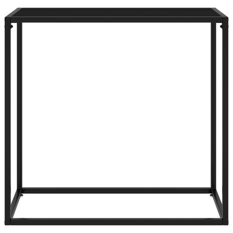 Wandtafel 80x35x75 cm gehard glas zwart 2
