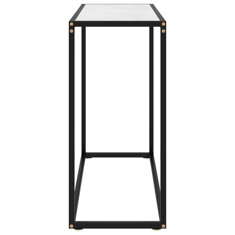 Wandtafel 80x35x75 cm gehard glas wit 3
