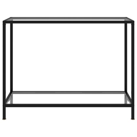 Wandtafel 100x35x75 cm gehard glas transparant 2
