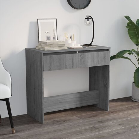 Wandtafel 89x41x76,5 cm bewerkt hout grijs sonoma eikenkleurig 1