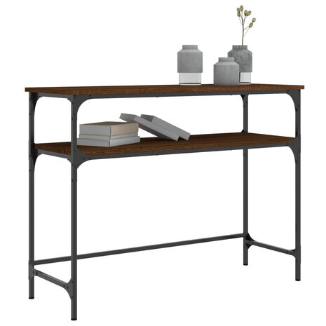 Wandtafel 100x35,5x75 cm bewerkt hout bruin eikenkleur 3