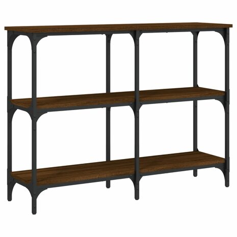 Wandtafel 100x29x75 cm bewerkt hout bruin eikenkleur 2