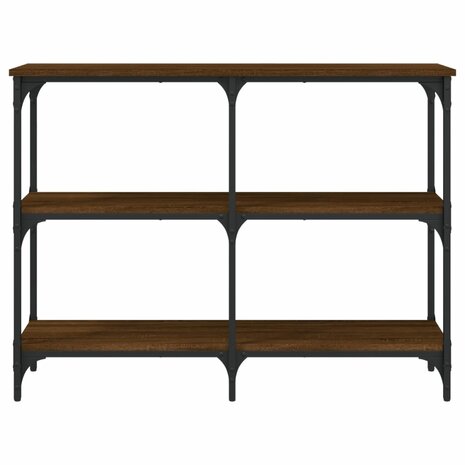 Wandtafel 100x29x75 cm bewerkt hout bruin eikenkleur 4