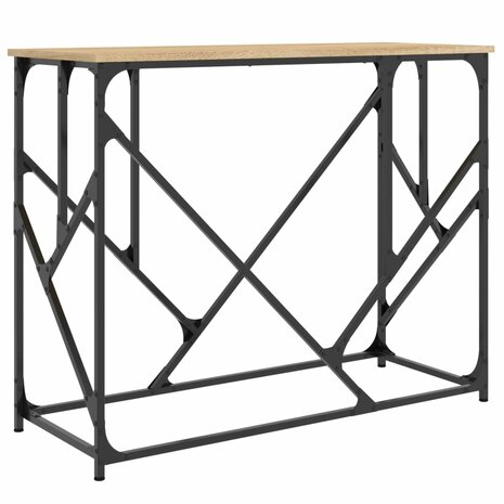 Wandtafel 100x40x80 cm bewerkt hout sonoma eikenkleurig 2