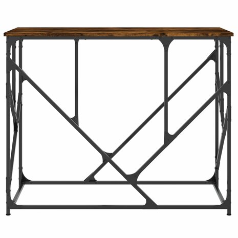 Wandtafel 100x40x80 cm bewerkt hout gerookt eikenkleurig 4