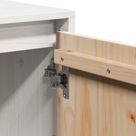 Tv-meubel 74x35x44 cm massief grenenhout wit 9