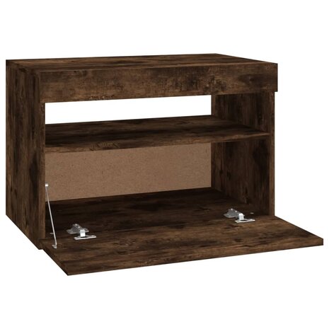 Tv-meubel met LED-verlichting 60x35x40 cm gerookt eikenkleurig 9