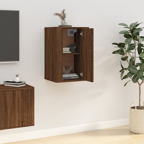 Tv-wandmeubel 40x34,5x60 cm bruin eikenkleur 4