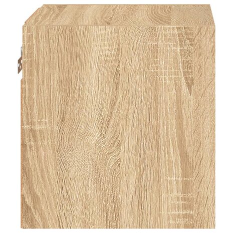 Tv-wandmeubel met LED-verlichting 30x28,5x30 cm sonoma eiken 9