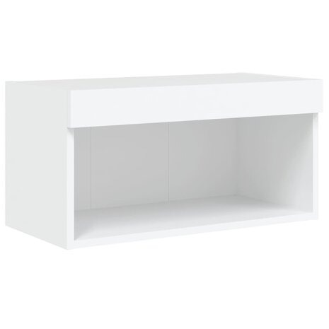 Tv-meubel met LED-verlichting 60x30x30 cm wit 7